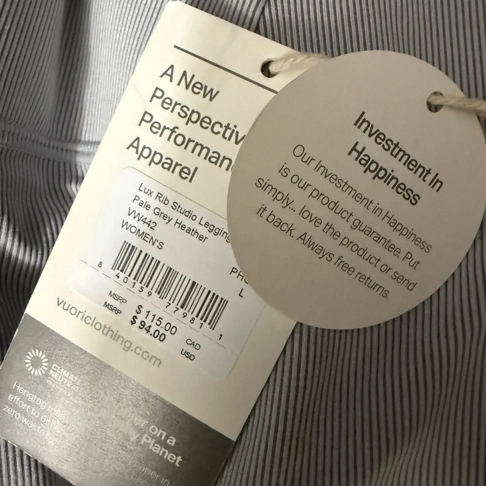 Vuori Lux Rib Studio Legging NWT - Picture 4 of 5